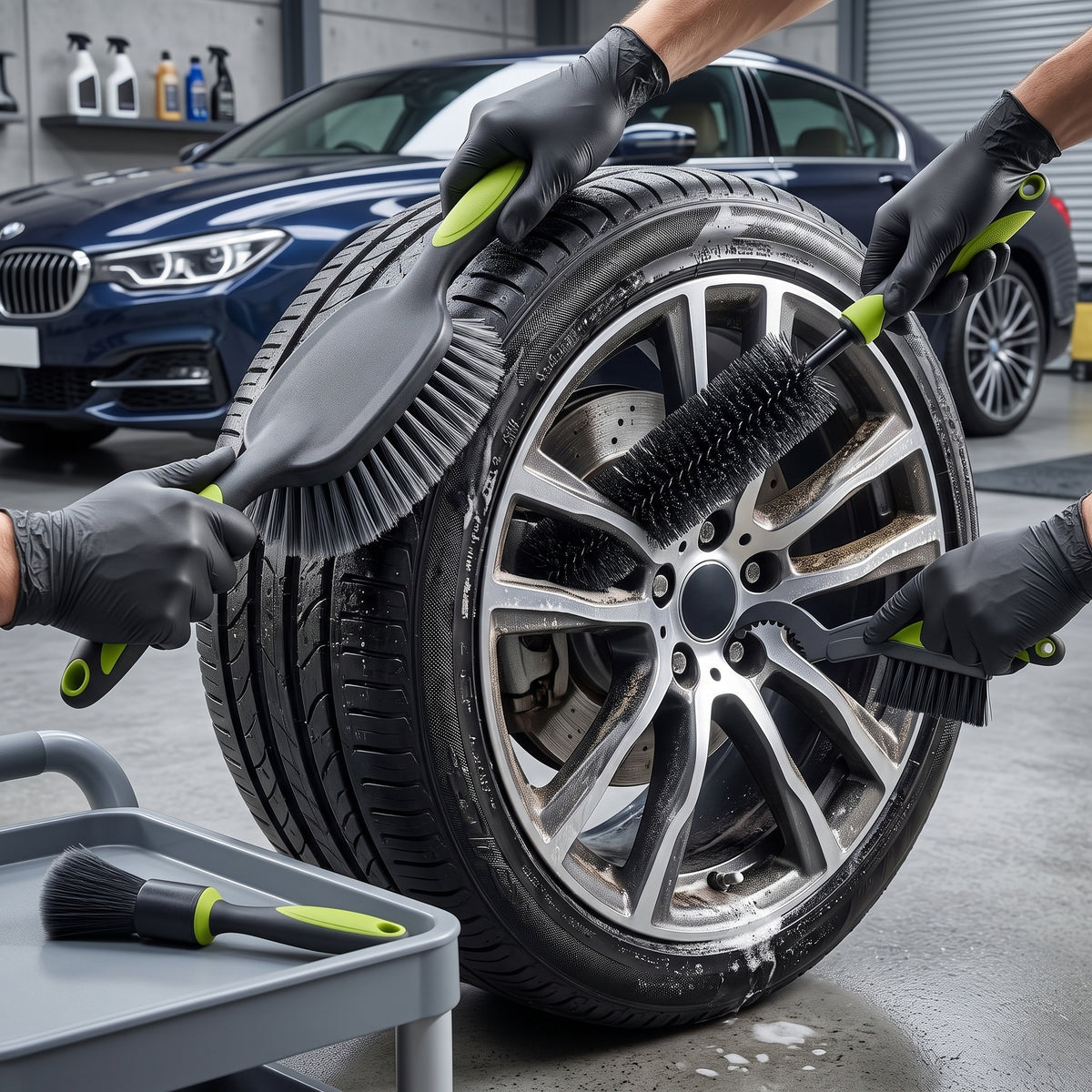 4-Piece Bicycle Cleaning Brush Set