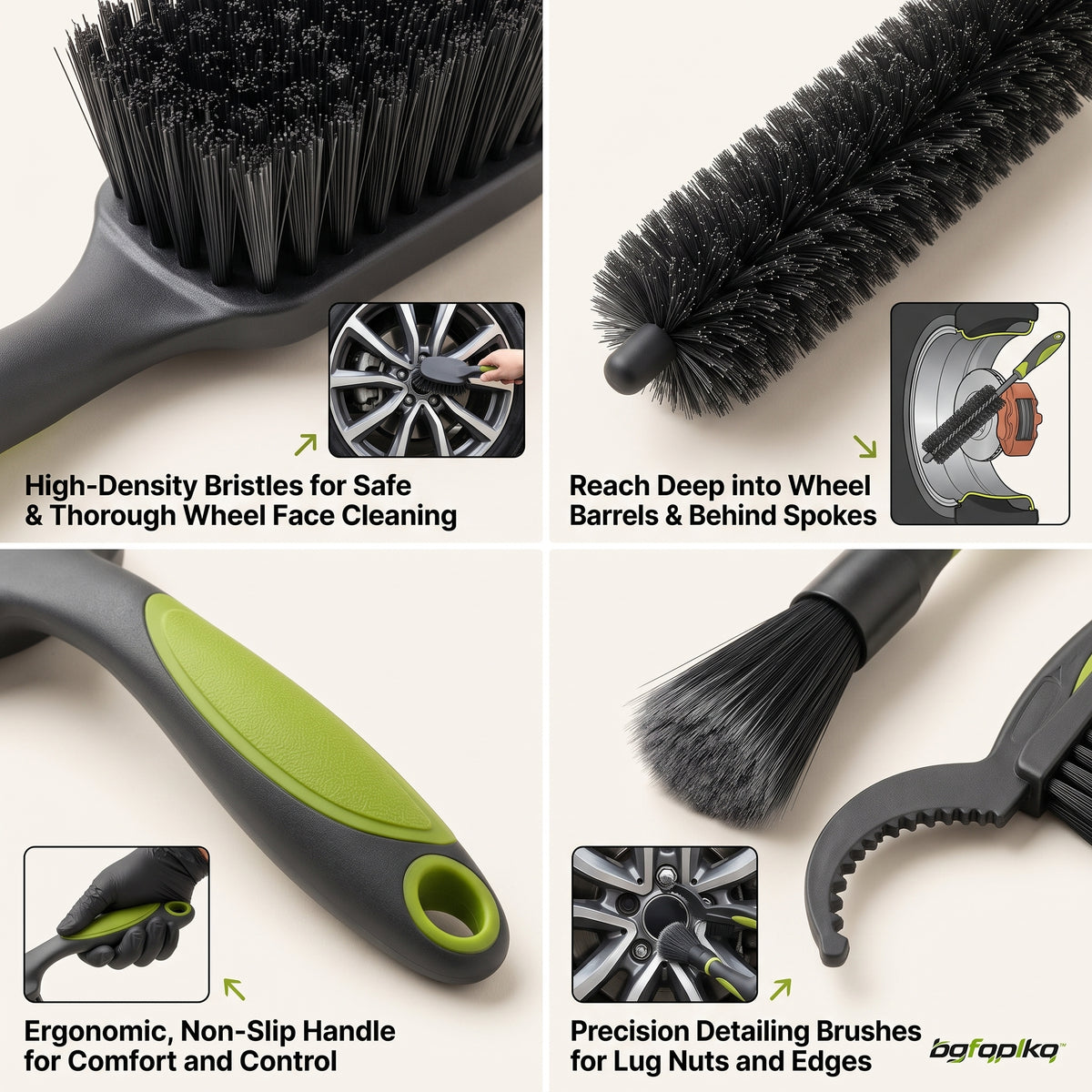 4-Piece Bicycle Cleaning Brush Set