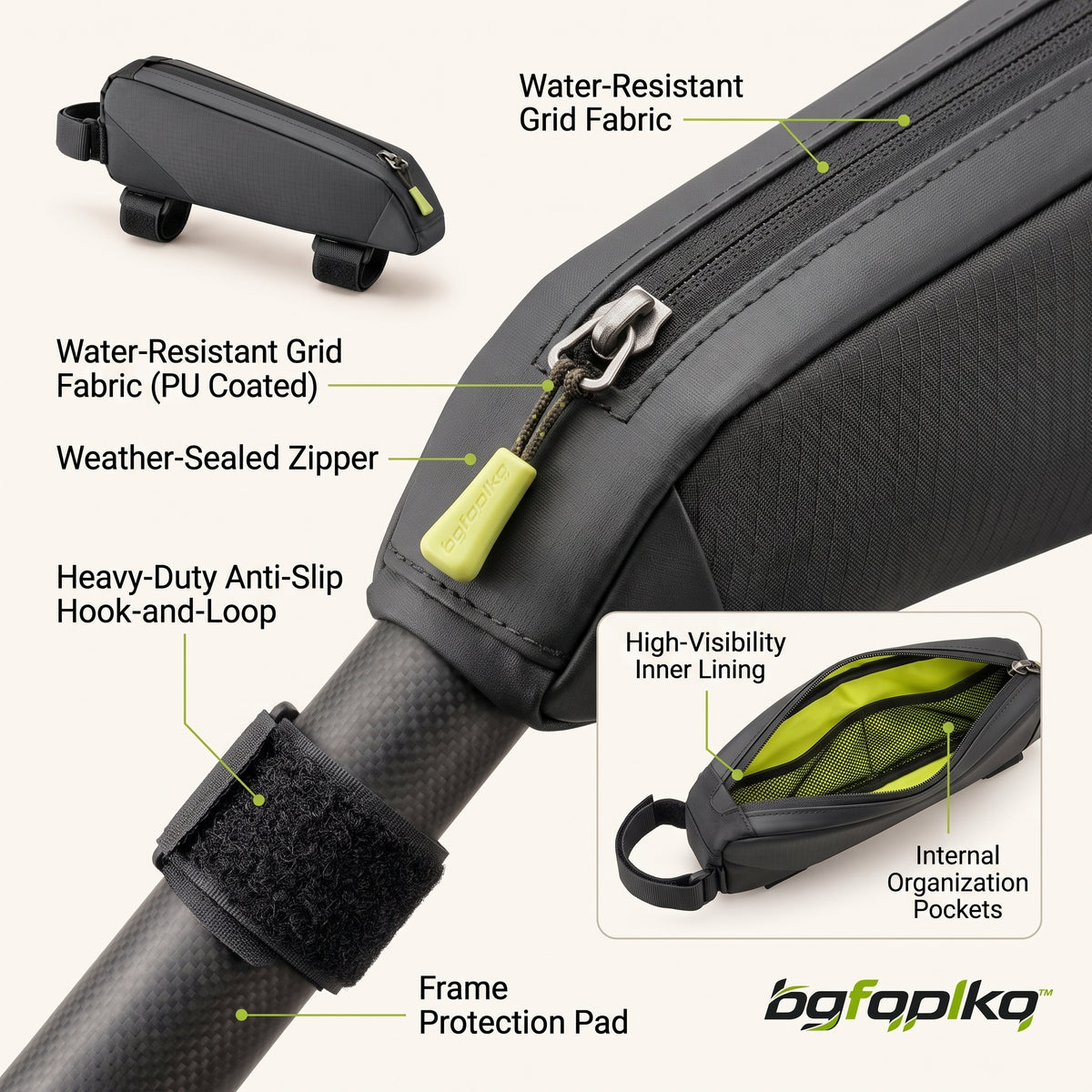 Slim Top Tube Bike Bag