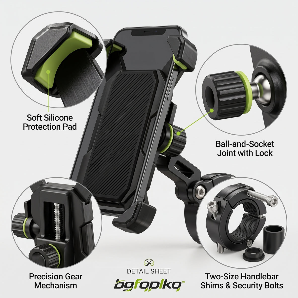 Adjustable Bicycle Phone Mount